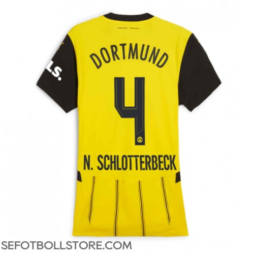 Borussia Dortmund Nico Schlotterbeck #4 Replika Hemmatröja Dam 2024-25 Kortärmad